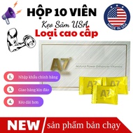 Hộp 10 Viên Kẹo Hồng Sâm A7 USA Hương Chanh Vị Ngọt - Cao Cấp