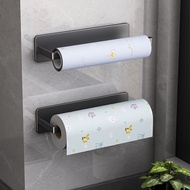 Kitchen Towel Rack Perforation-Free Cabinet Roll Paper Rack Shelf Kitchen Towel Plastic Wrap Storage