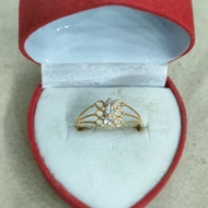 cincin lebar mata 3 putih 1/2 gram emas muda