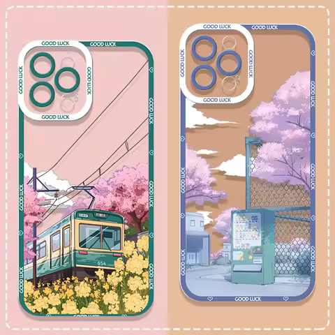 Japanese Anime Scenery Landscape Phone Case for Vivo V20 V25 V21 V27 11 V30 Pro Y04 Y100 Y19 Y36 Lit