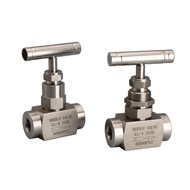 High Pressure Needle Valve 304/316L Stainless Steel 1/8" 1/4" 3/8" 1/2" 1" Female Thread Through Pla