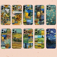 for iPhone 5 5S 6 6S 7 8 Plus Vincent Willem van Gogh Soft black TPU phone case