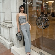 Quần Ống Suông Thun Kẻ Sọc LOUISA PANTS AUGETY