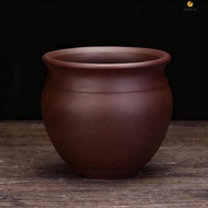 Ceramic Flower Pot Tall Design With Rough Sand Material For Office Desk Plant Decoration