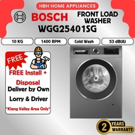 【Free Install】Bosch Series Series 6 | WGG25401SG | 10 KG | Wool programme | Allergy plus | Cold wash