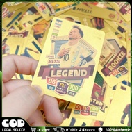55PCS Bola Sepak Football Cards World Football Stars Messi Ronaldo Soccer Glod Plastic Cards For Fan