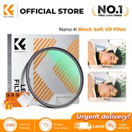 K&F CONCEPT Nano-K 1/8 Black Mist filter For Portrait & Street Photography soft Movie Effect 37-82mm