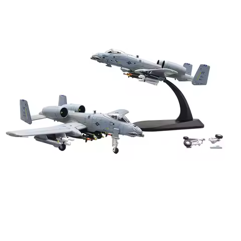 1/100 Scale US A-10 A10 Thunderbolt II Warthog Hog Attack Plane Model Fighter Diecast Metal Aircraft