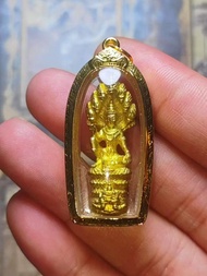 阿贊速/阿贊初2546一期爽頻電立尊澤度金 附smk驗證卡 70金殼 泰國佛牌