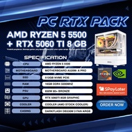 [NEW] PC GAMING AMD RYZEN 5 5500 + RTX 5060TI 8GB WHITE