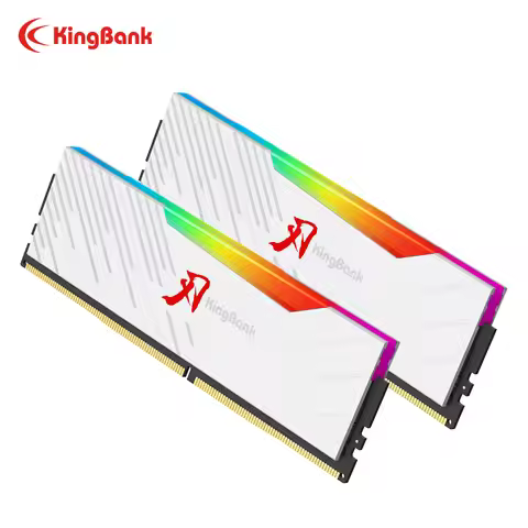 KINGBANK SOARBLADE KRRW Series 48GBx2 DDR5 White RGB Memory Kit 6400MHz with Hynix M Die for Gaming 