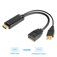 HDMI TO DP 4K @ 30Hz HD Adapter Cable HDMI TO DP Gaming Game Computer Connection Display Cable