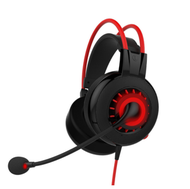全城熱賣 - 頭戴式臺式電競遊戲電腦耳機（黑紅色）
