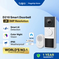 [TAPO OFFICIAL] TP-Link Tapo D230S1 / D210 / D235 Smart Video Doorbell Camera 5MP Resolution 512 GB 