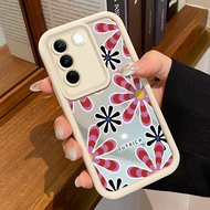 VIVO V27 5G VIVO V27 Pro 5G S16 Pro 5G VIVO V27E 5G S16E 5G T2 4G Case Flower HP Pattern Mirror Case