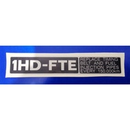 1HD-FTE decal for Land Cruiser