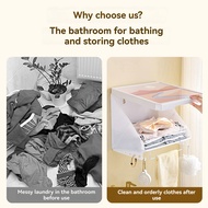 Yours MO-Thickened Waterproof Wall-Mounted Bathroom Storage Box - Easy Foldable  No Drilling Require