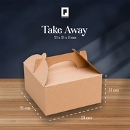 Take Away 21x21x11/Handle Box /Takeaway Box 21/ Multipurpose Box 21/ cake Box cake Box cake Box / Co