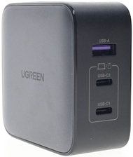 UGREEN綠聯 65W 三埠GaN快速充電器多國轉接版CD296  GAN USB-C + USB-A 3  美國/英國/歐盟 插頭 旅行充電器