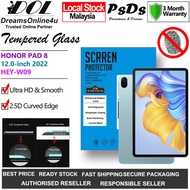 PsDs HONOR Pad 8 12.0-inches 2022 HEY-W09 2.5D Curved HD Anti-fingerprint Tempered Glass Protector