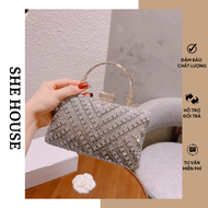 Túi xách cầm tay nữ đi tiệc cao cấp thiết kế hạt đá bling nổi bật túi phù hợp đi tiệc tùng