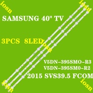 NEW 3pcs Backlight Strips Samsung 40INCH TV UE40J5200AW UE40J5200 UA40M5000 V5DN-395SMO-R3 V5DN-395S