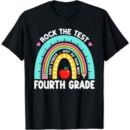 Rock The Test Day 4Th Grade Teacher Fourth Grade Testing Day T-Shirt