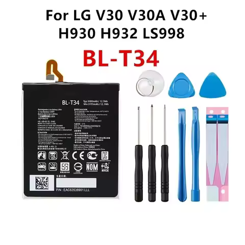 Original BL-T34 3300mAh Replacement Battery For LG V30 V30A V30+ H930 H932 LS998 T34 BLT34 Mobile ph
