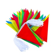 Small Colorful Flags Triangular Flags String Flags Wedding Construction Site Warning Ropes Triangula