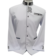 jasko bordir pria dewasa terbaru 2024 baju koko putih polos laki laki lengan panjang