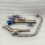 Daeng Sai4 open spec exhaust pipe for raider 150 tmx 125 155 pinoy snper 135 150 rusi tc bajaj ct skygo Rs 150 DL euro viperman motoposh 51mm