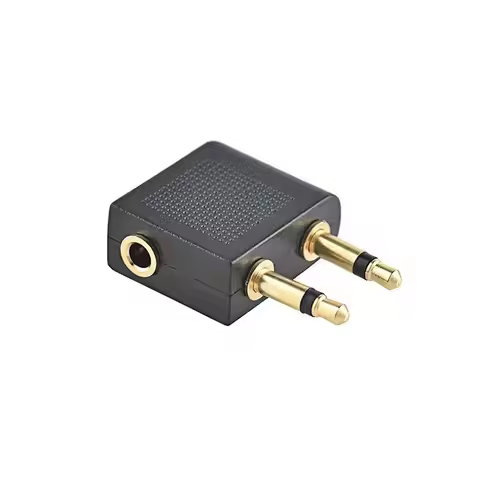 1 Pcs 3.5mm Plug Adaptor Jack Audio Headphone Converter Adapter Headset Connector 3.5mm for Airline 