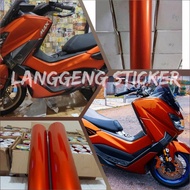 Metallic orange motorcycle scotlet sticker candy orange chrome matte scotlet metallic colored scotle