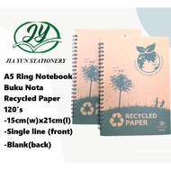 A5 Ring Notebook Buku Nota Recycled Paper 120’s