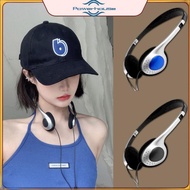 POWER  Personality Retro Headphones Millennium Y2K Style Headset Headset Over Ear Earbud Fashion Wir