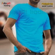 RIANS PREMIUM TURQUOISE Plain Cotton Round Neck T-Shirt Short Sleeve 190gsm Men Woman READY STOCK