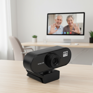 2K Resolution USB Camera for PC and Laptop, Includes Microphone