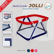 Giant Carrier Jolli Playpen Red Blue Crib for Baby