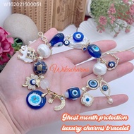 (wikacharms) ghost month protection luxury charms bracelet