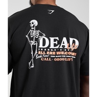 Ready Stock GYMSHARK DEAD LIFT Men Women Deadlift Sports Fitness Casual Loose Short-Sleeved T-Shirt