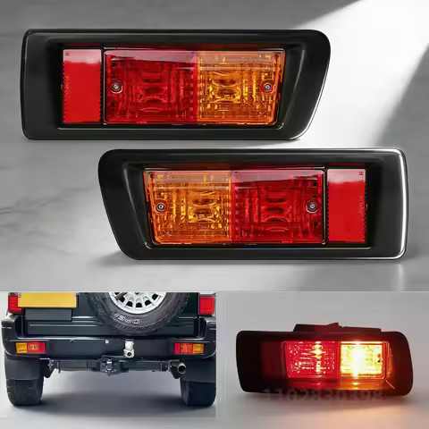 2Pcs Rear Bumper Tail Lights For Toyota Land Cruiser Prado LC90 3400 FJ90 FJ95 2700 1996-2003 Back H