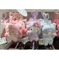 MINISO GANTUNGAN SANRIO KITTEN KEYRING PLUSH PENDANT LITTLE TWIN STAR HELLO KITTY COLLECTION BAG CHA