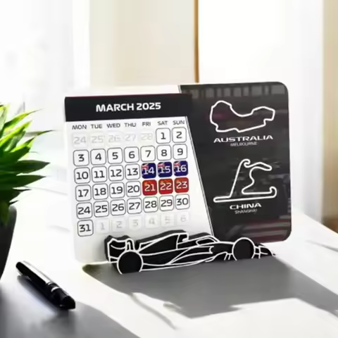 For F1 Racing Paper Calendar Desktop Station Calendar Home Decoration Itinerary Arrangement Formula 