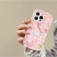 Oil Painting Diamond Butterfly Casing hp iPhone 16 Pro Max iPhone 16 iPhone 16 Plus iPhone 16 Pro iP