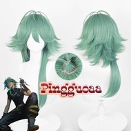 LOL HEARTSTEEL Ezreal Cosplay Wig 60cm Long Mixed Color Wigs Heat Resistant Synthetic Hair Halloween