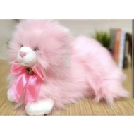 boneka hewan kucing anggora pink