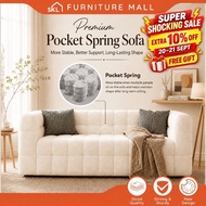 SKL Furniture Marshmallow 3 Seater Sofa With Pocket Spring Sofa /Modern Sofa