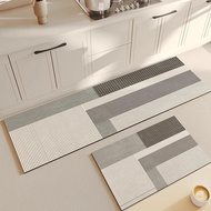 Kitchen Carpet Beige Mat Pvc Waterproof Solid Color Long Strip Rug Oil-proof Leather Foot Mats Floor