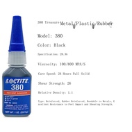 สีดำกาว Loctite 410 380 401ทันทีแห้งกาว480 4210พลาสติกโลหะทนอุณหภูมิสูงยางยาง