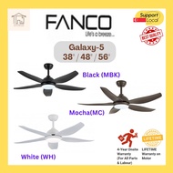 [SG SELLER] FANCO Galaxy-5 DC Motor Ceiling Fan with 3 tone LED Light , 6 speed reversible and Remote Control